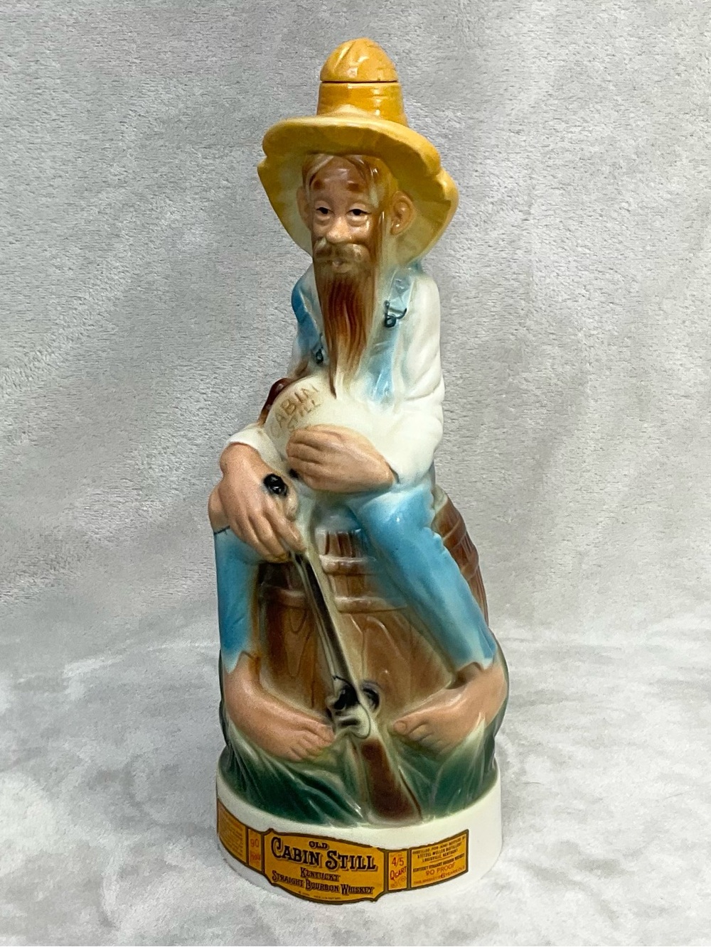 1969 Vtg Old Cabin Still Hillbilly Bourbon Whiskey Figural Decanter